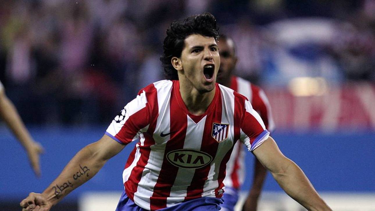 Sergio Agüero während seiner Zeit bei Atlético Madrid 