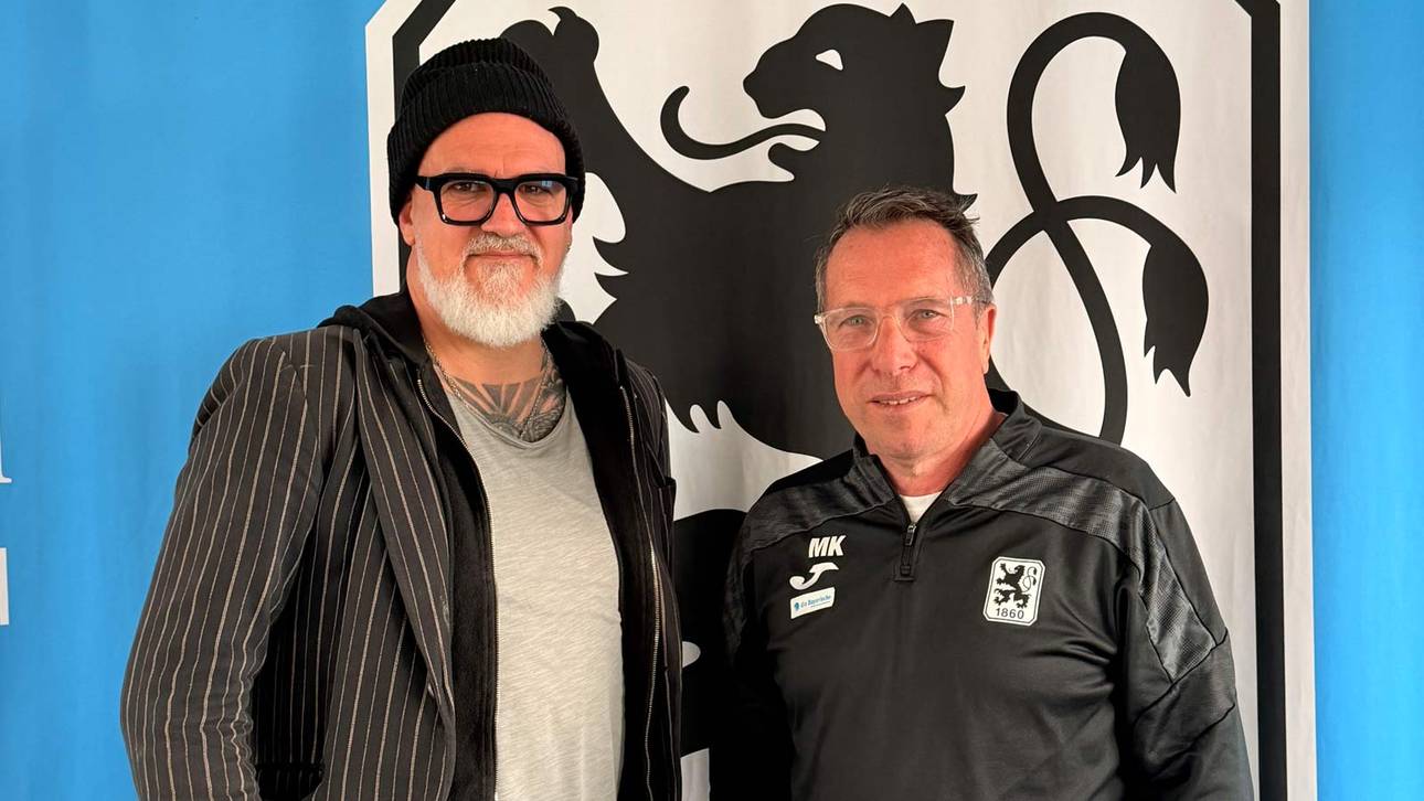 1860-Trainer Markus Kauczinski (r.) empfing SPORT1-Reporter Reinhard Franke zum Interview