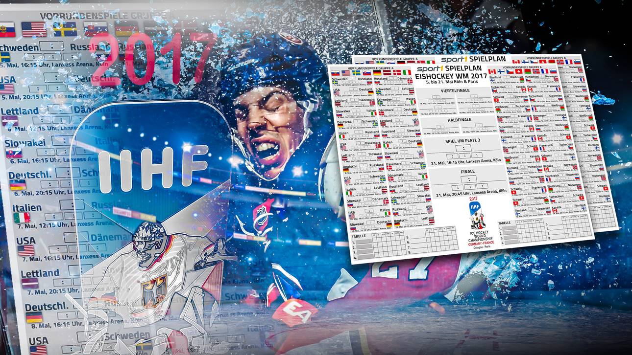 Eishockey-WM: Spielplan zum Ausdrucken