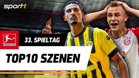 Am 33. Spieltag standen mehrere Joker im Fokus. Sébastien Haller brachte den BVB auf Meisterkurs und der FC Bayern München patzte gegen Leipzig. Zudem stehen bereits der erste Auf- und der erste Absteiger fest. Das sind die Top 10 Szenen des Bundesliga-Spieltags.