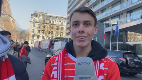 Zahlreiche Fans des FC Bayern sind in Paris angekommen. Vor dem CL-Spiel präsentieren sie sich siegessicher.
