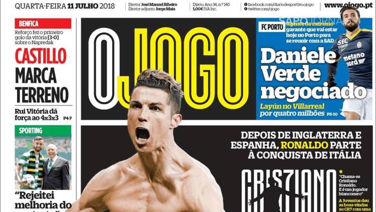 O JOGO: "Serie-A-Killer. Nach England und Spanien bricht Ronaldo zur Eroberung Italiens auf"