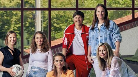 Das Gründungsteam von Viktoria Berlin: Tanja Wielgoß, Lisa Währer, Verena Pausder, Ariane Hingst, Katharina Kurz und Felicia Mutterer (v.l.)