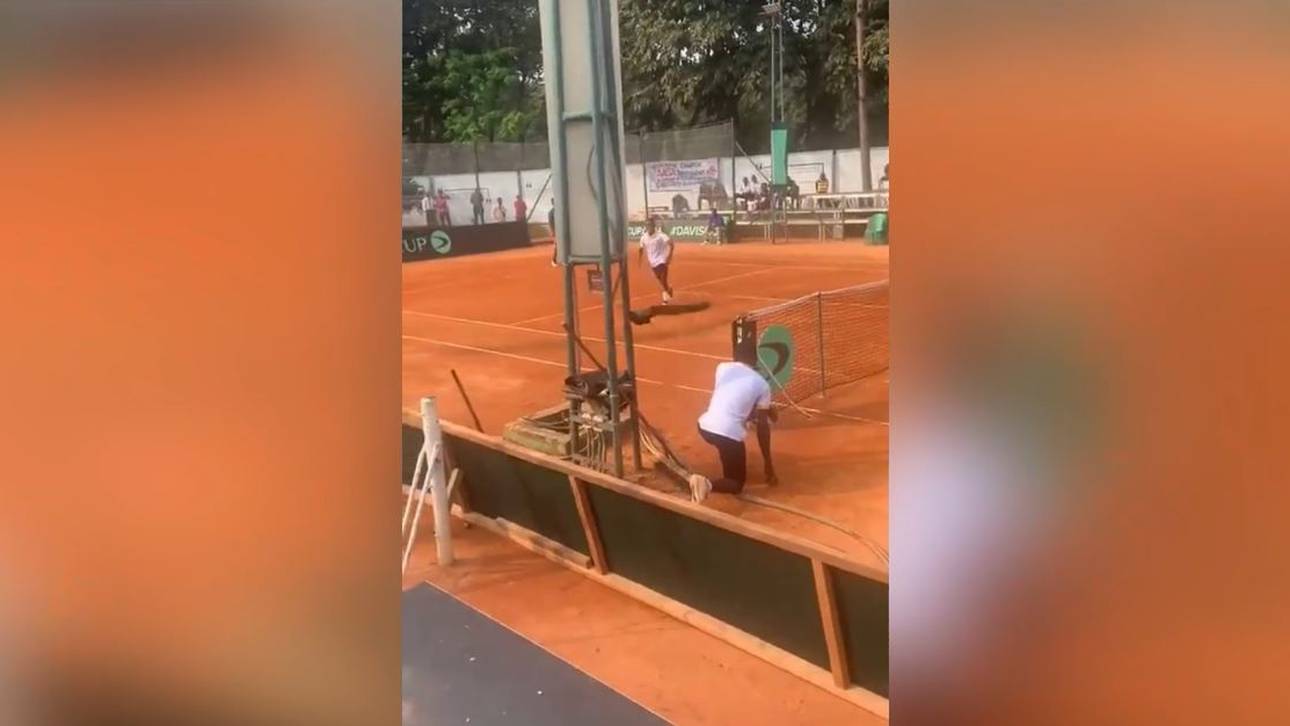 Kuriose Unterbrechung beim Davis Cup