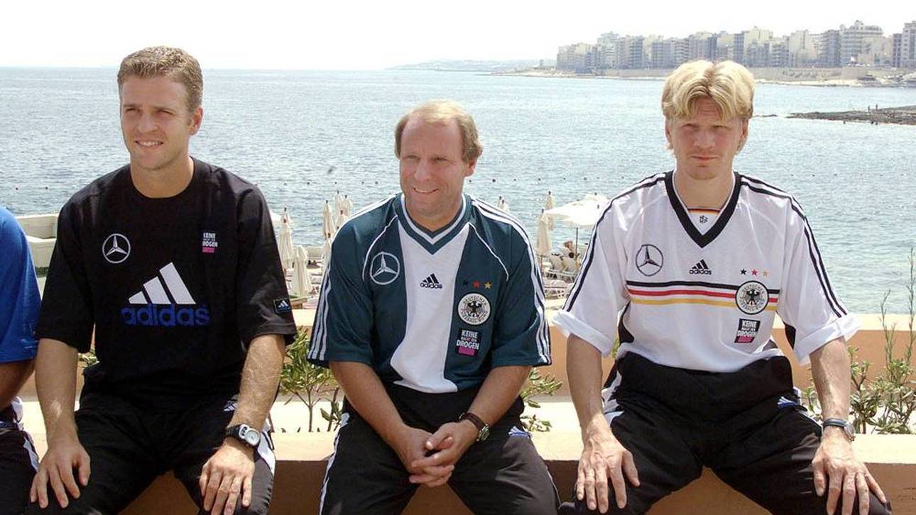 Oliver Bierhoff (l.) und Stefan Effenberg spielten beim DFB und Mönchengladbach zusammen