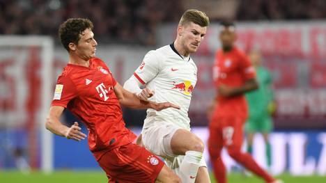 Timo Werner (r.) vergab eine hochkarätige Chance für RB Leipzig