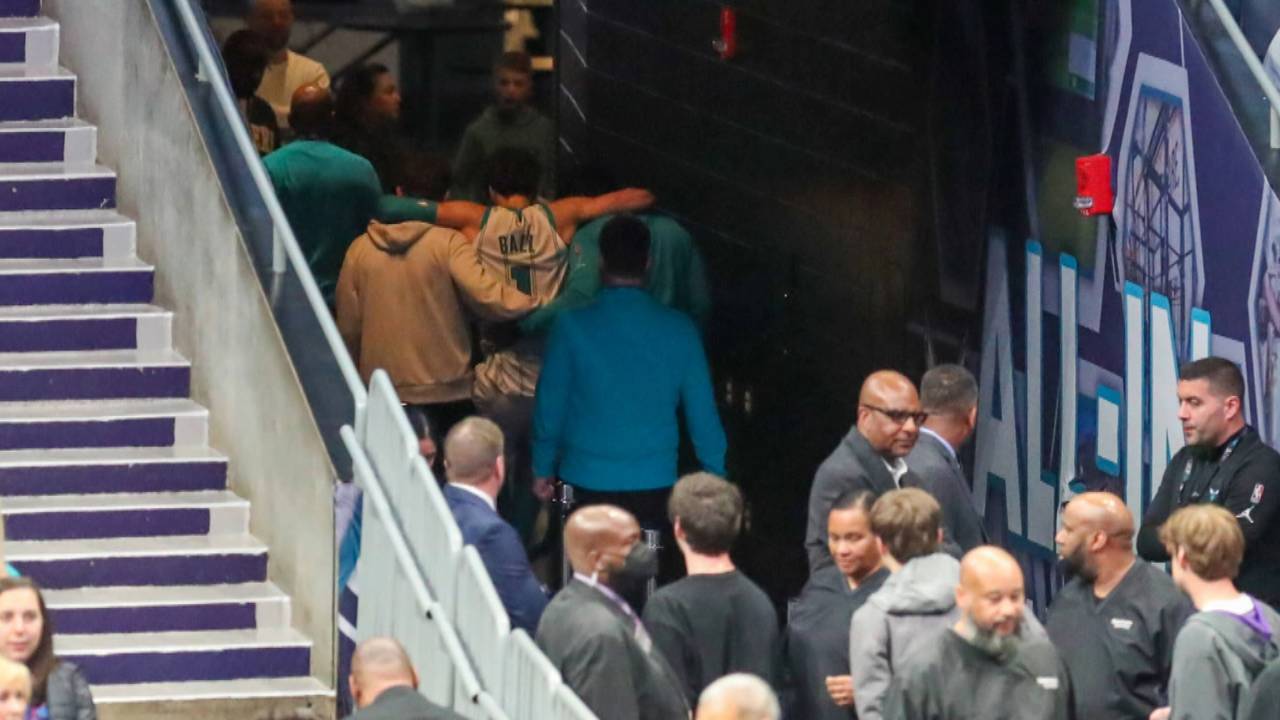 NBA: LaMelo Ball von den Charlotte Hornets verletzt sich wegen Fan
