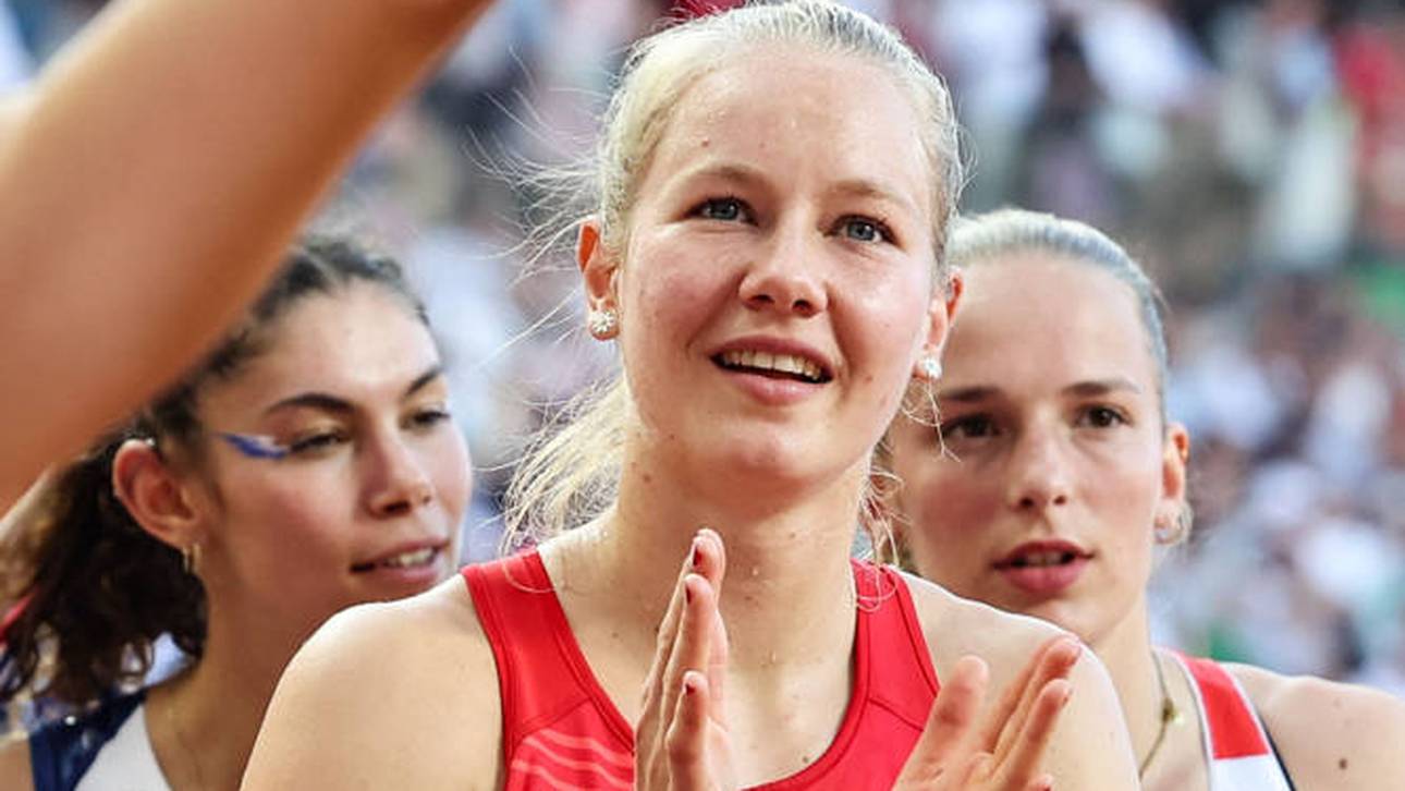 Siebenkämpferin schläft in Toilette