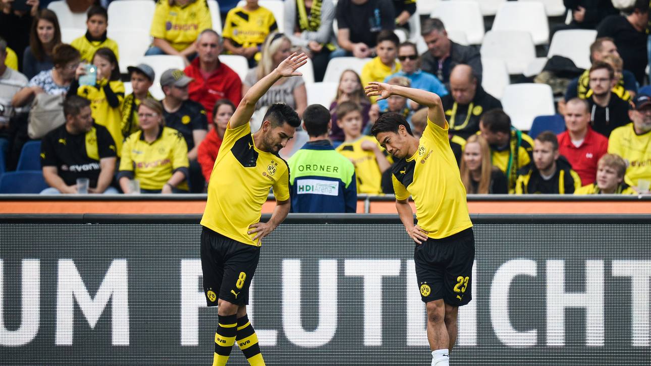 Gündogan und Kagawa als Spaßvögel