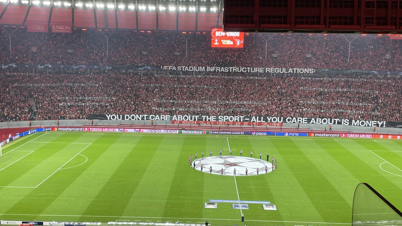 Die Union-Fans waren vom Austragungsort nicht gerade begeistert