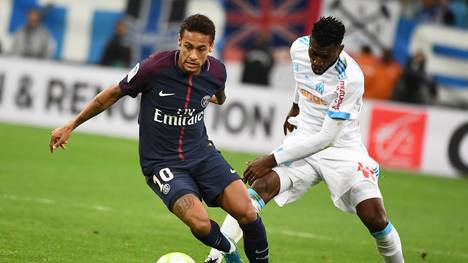 Neymar (l.) trifft im Pokal-Viertelfinale mit Paris Saint-Germain auf Olympique Marseille