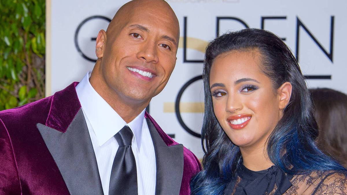 Dwayne "The Rock" Johnson und Tochter Simone bei den Golden Globes 2016