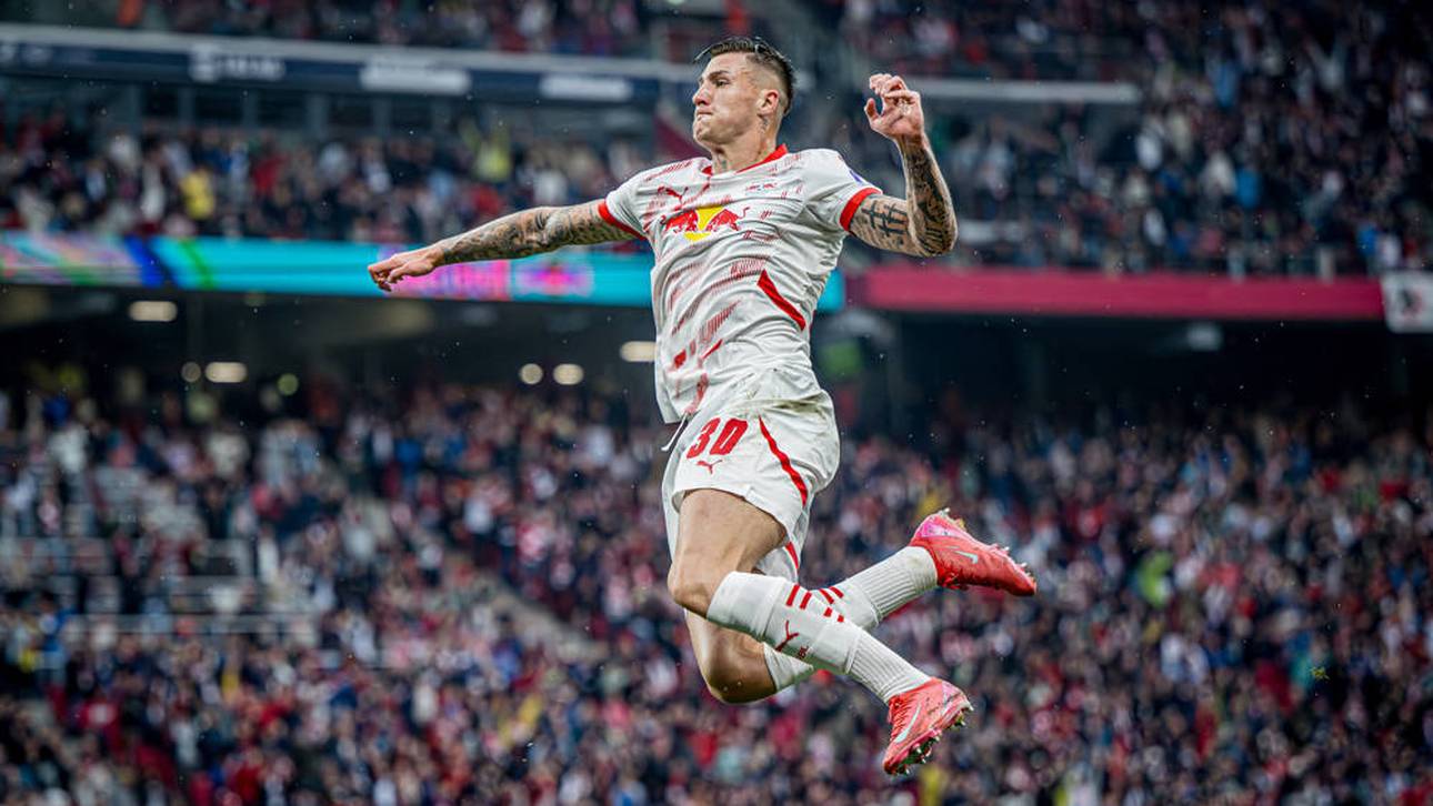 Benjamin Sesko jubelte häufig für RB Leipzig