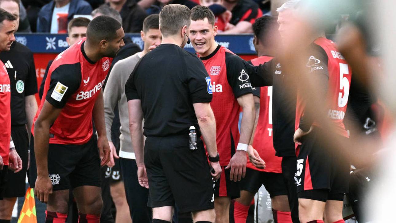 Florian Wirtz beschwerte sich lautstark bei Schiedsrichter Tobias Welz