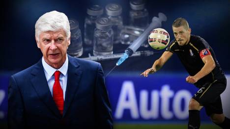 Arijan Ademi (r.) wurde bei einem Champions-League-Spiel gegen Arsene Wengers FC Arsenal positiv getestet