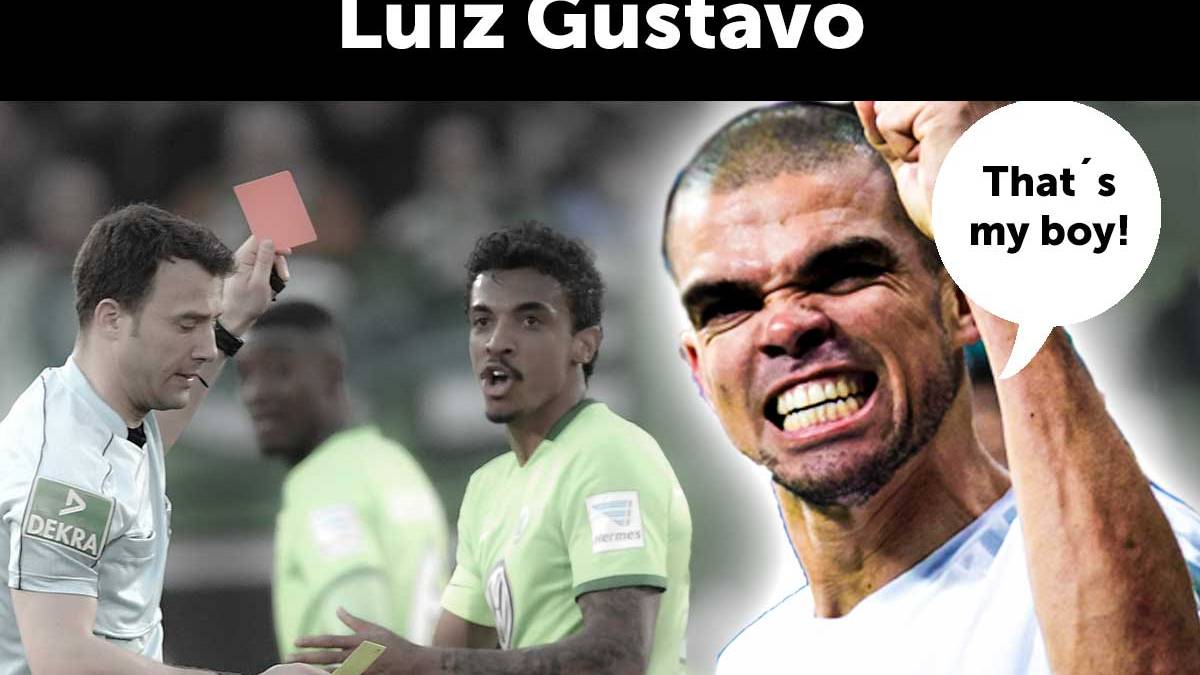 Ein eher unrühmlicher Rekord für Luiz Gustavo: Der Wolfsburger kassierte den achten Platzverweis seiner Bundesliga-Karriere. Geteilter Negativrekord (zusammen mit Jens Nowotny)
