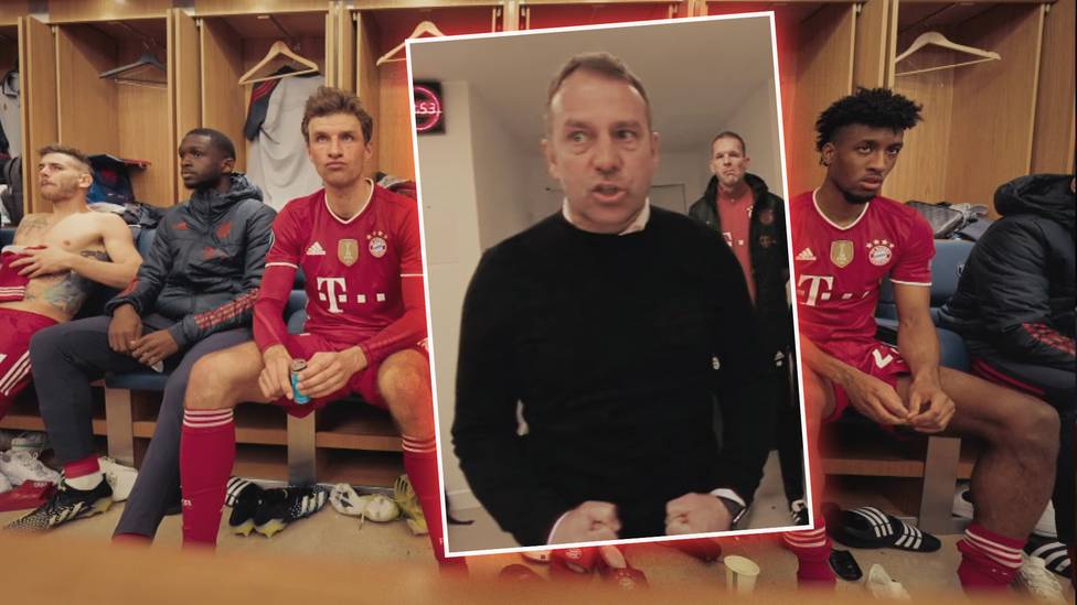 In der Doku "FC Bayern - Behind The Legend" spricht Hansi Flick in der Halbzeit des Viertelfinal-Rückspiels gegen PSG in der CL-Saison 2020/21 zum Team. Die Doku gibt es ab 2.11. exklusiv bei Prime Video.
