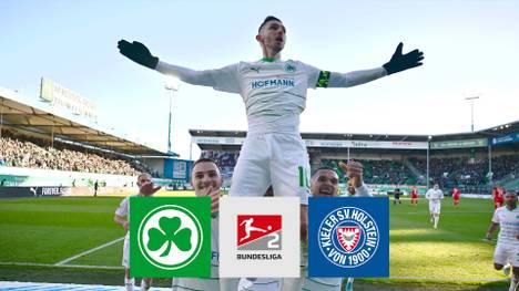 Fürth fährt einen verdienten Heimsieg im Top-Spiel gegen Holstein Kiel ein. Damit springt das Kleeblatt auf einen direkten Aufstiegsplatz.