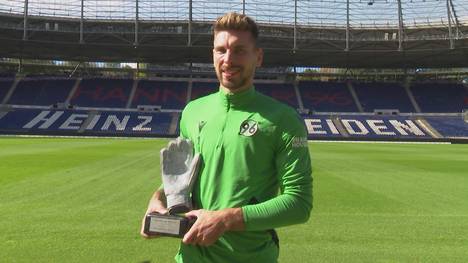 Ron-Robert Zieler von Hannover 96 hat im letzten Jahr am häufigsten seinen Kasten sauber gehalten. Jetzt wurde er dafür ausgezeichnet.