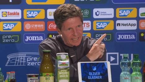 Nach der Niederlage gegen Hoffenheim ist Eintracht-Trainer Oliver Glasner sichtlich angefressen. Eine Journalisten-Frage bringt ihn besonders auf die Palme