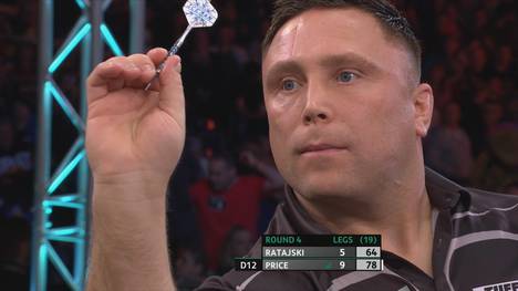 Gerwyn Price zeigt sich schon in starker Frühform. Seinem Kontrahenten Krzysztof Ratajski lässt der Ex-Weltmeister keine Chance.