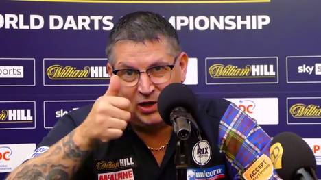 Gary Anderson wütet nach seinem Match gegen Mensur Suljovic über dessen Verhalten. Ein TV-Experte springt Suljovic zur Seite - was Anderson zur Weißglut bringt.