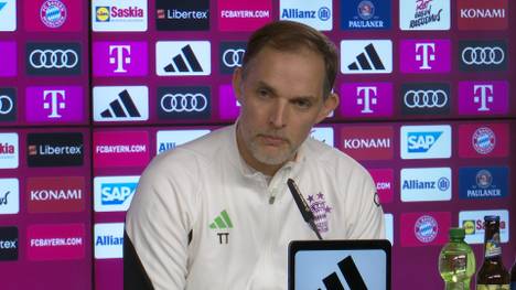 Thomas Tuchel stellt sich den Reportern nach der Bekanntgabe der Trennung vom FC Bayern im Sommer und sieht sich nicht als Problem für die letzten Misserfolge.