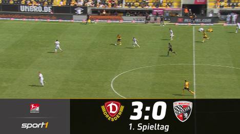 Dresden setzt sich im ersten Spiel nach dem Aufstieg klar gegen Ingolstadt durch. Heinz Mörschel lässt in einem Solo von der Mittellinie alle stehen.