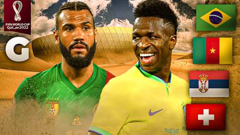 Neymar, Vini Jr., Gabriel Jesus: Brasilien reist mit dem wohl besten WM-Kader nach Katar. Serbien und die Schweiz kämpfen mal wieder um das Achtelfinale, Kamerun will mit Eric-Maxim Choupo-Moting die Überraschung schaffen.