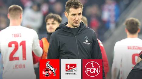 Das siebte Pflichtspiel in Folge ohne Sieg: Miroslav Klose und der 1. FC Nürnberg stecken in einer handfesten Krise - weil der 1. FC Köln insbesondere dank eines Mannes einen Blitzstart hinlegt.