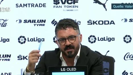 Bereits die erste Pressekonferenz von Gennaro Gattuso als neuer Valencia-Trainer hat die Chance auf Kultstatus. Der Italiener reagiert auf eine Journalistenfrage so, wie ein Gattuso eben reagiert.