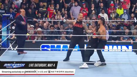 Beim ersten WWE SmackDown nach WrestleMania überschlagen sich die Ereignisse: Jimmy Uso fliegt aus der Bloodline, Neuverpflichtung Tama Tonga ersetzt ihn. Hat Roman Reigns noch die Kontrolle?