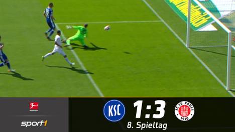 Der FC St. Pauli ist weiterhin oben auf. Auch beim Karlsruher SC fahren sie wichtige Punkte ein. Begünstigt wurde dieser Sieg durch einen schlimmen Patzer von KSC-Torwart Gersbeck.