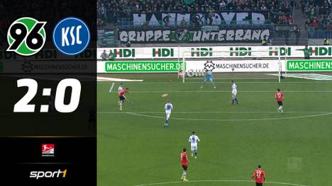 Hannover 96 gewann mit 2:0 gegen den Karlsruher SC und feierte einen wichtigen Sieg im Abstiegskampf. Maximilian Beier sorgte sehenswert für die späte Entscheidung.