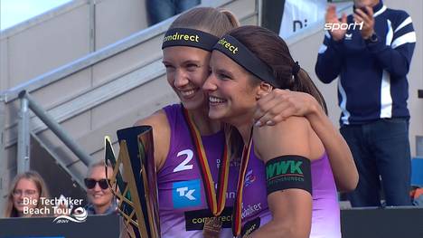 Ein hochklassiges Endspiel: Sandra Ittlinger und Chantal Laboureur gewinnen die deutsche Beachvolleyball-Meisterschaft und schlagen Ludwig/Kozuch. Der Spielbericht.