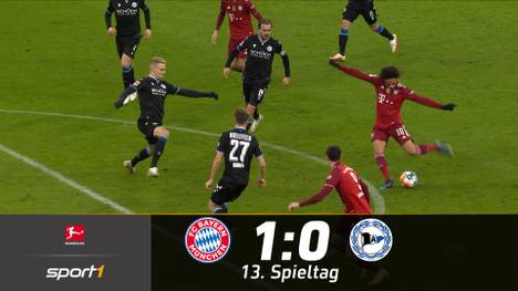 Der FC Bayern München müht sich gegen Arminia Bielefeld lange, gewinnt aber am Ende doch noch. Matchwinner ist Leroy Sané.