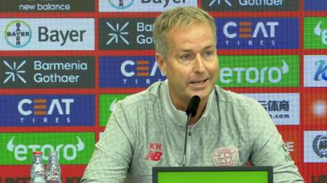 Trainer Kasper Hjulmand übernimmt Bayer Leverkusen. Auf seiner Vorstellungspressekonferenz erklärt der Däne, warum er der Werkself zugesagt hat.