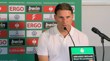 Nach dem Ausscheiden von Bayer 04 Leverkusen im DFB-Pokal: Trainer Gerardo Seoane spricht über die Niederlage gegen den SV Elversberg. 