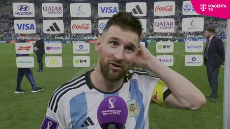 Lionel Messi steht mit Argentinien im Finale der Weltmeisterschaft. Der 35-Jährige spricht nach dem Sieg über Kroatien über seine Emotionen. 