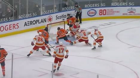 Der fünfmalige Stanley-Cup-Sieger setzt sich 3:2 gegen die Calgary Flames durch, bei allen drei Oilers-Toren ist das deutsche Duo Dominik Kahun und Leon Draisaitl direkt beteiligt. 