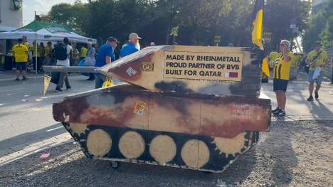 Vor dem Saisonauftakt gegen Eintracht Frankfurt zeigen die BVB-Fans offen ihren Unmut über neuen Hauptsponsor Rheinmetall.