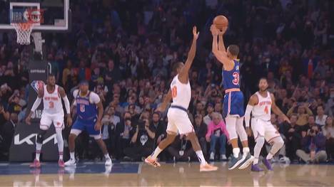 NBA-Superstar Stephen Curry setzt beim Sieg der Golden State Warriors gegen die Knicks einen weiteren Meilenstein, übertrifft den Dreier-Rekord von Ray Allen.