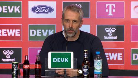 Marco Rose reagiert auf die Schmähgesänge gegen Ost-Deutschland von den Rängen der Kölner-Fans. 