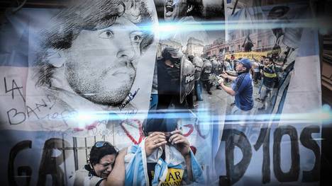 In Buenos Aires ist es bei der Totenwache für Diego Maradona zu Ausschreitungen gekommen. Die Polizei setzte Wasserwerfer ein.