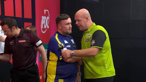 Luke Littler fertigt im Halbfinale der Darts World Series Michael van Gerwen ab - und gewinnt dabei neun Legs in Serie! Auch der Average des Darts-Wunderkinds ist schlichtweg phänomenal.