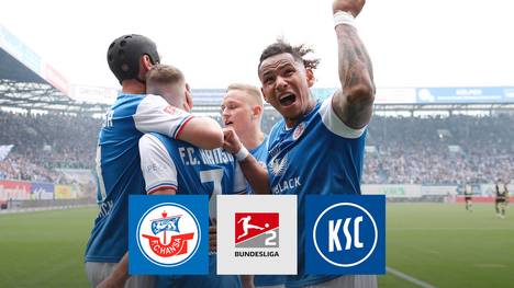 Karlsruhe dreht innerhalb weniger Minuten die Partie in Rostock. Der FC Hansa verpasst den Sprung von Platz 17.