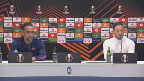 RB Leipzig bezwingt im Rückspiel des Viertelfinales Atalanta Bergamo mit 2:0 und zieht ins Halbfinale der Europa League ein. Domenico Tedesco und Yussuf Poulsen erklären nach dem Spiel die weiteren Pläne für den Europapokal.