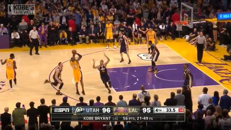 Zum achtjährigen Jubiläum des letzten Spiels von Kobe Bryant werfen wir einen Blick zurück auf die Höhepunkte des Abschiedsspiels der NBA-Legende und Ikone der Los Angeles Lakers.