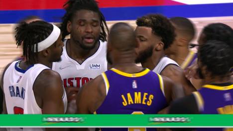 Nach der blutigen Eskalation zwischen LeBron James und Isaiah Stewart im Spiel der Lakers gegen die Pistons zieht die NBA nun Konsequenzen und bestraft beide Profis.