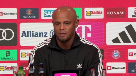 Vincent Kompany gefiel beim 1:1 gegen Leverkusen vor allem das Pressing seiner Bayern. Zum verletzten Harry Kane kann der Bayern-Trainer noch nicht viel sagen und will den morgigen Tag abwarten.